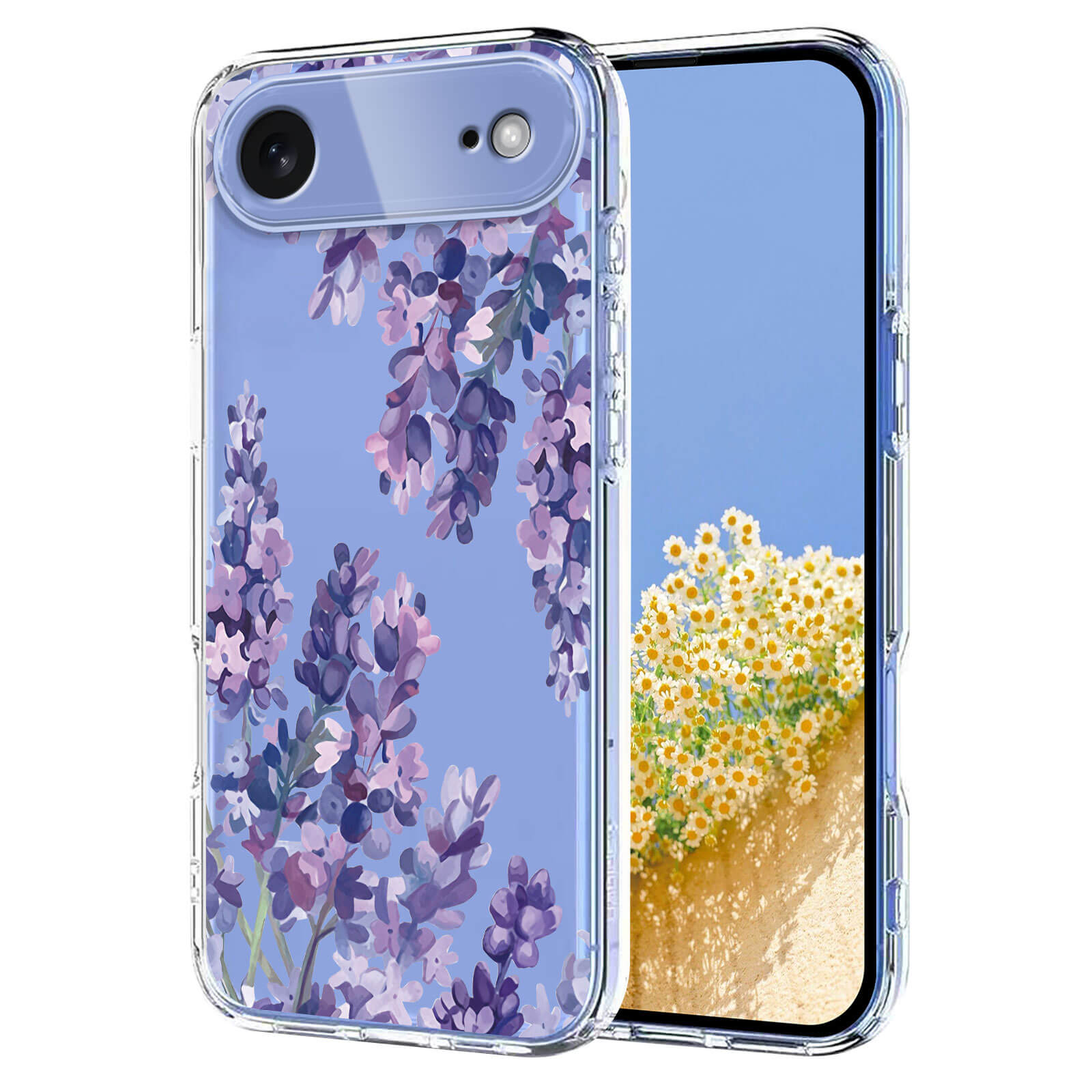 iPhone 17 Air - Silikon Gummi Hülle Blumen