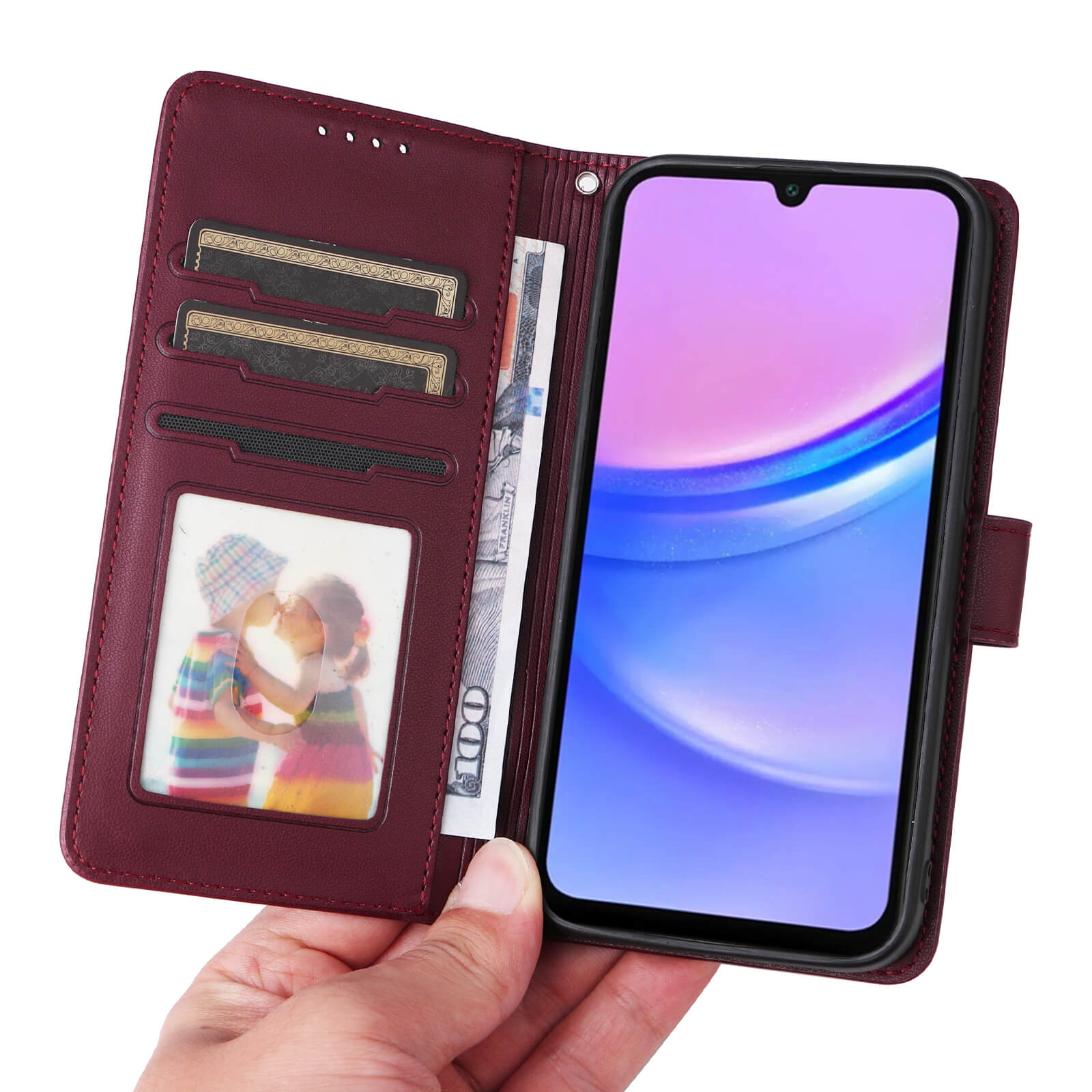 Galaxy A17 - Custodia portafoglio divisibile 2 in 1 