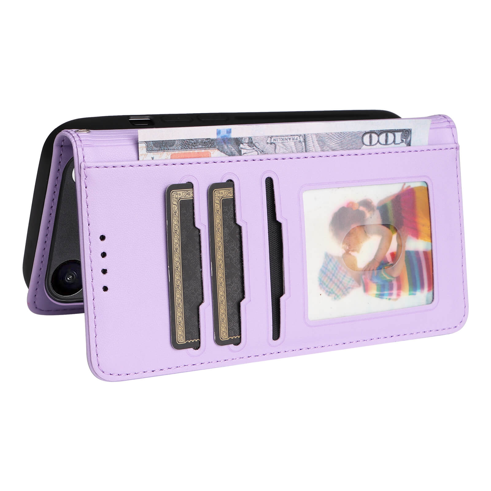 #farbe_lila|Die Cover-Discount iPhone 17 Pro - Teilbare Brieftasche 2-in-1 Handyhülle in Lila schützt Ihr Smartphone und bietet Platz für Karten, Bargeld und ein Foto - perfekt zum stilvollen Organisieren und sicheren Tragen.