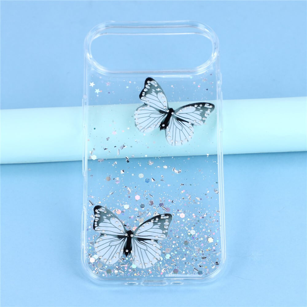 iPhone 17 Air - Glitzer Hülle Schmetterlinge