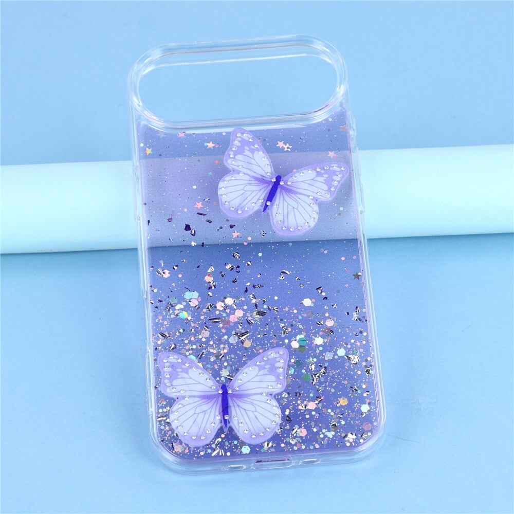 iPhone 17 Air - Glitzer Hülle Schmetterlinge