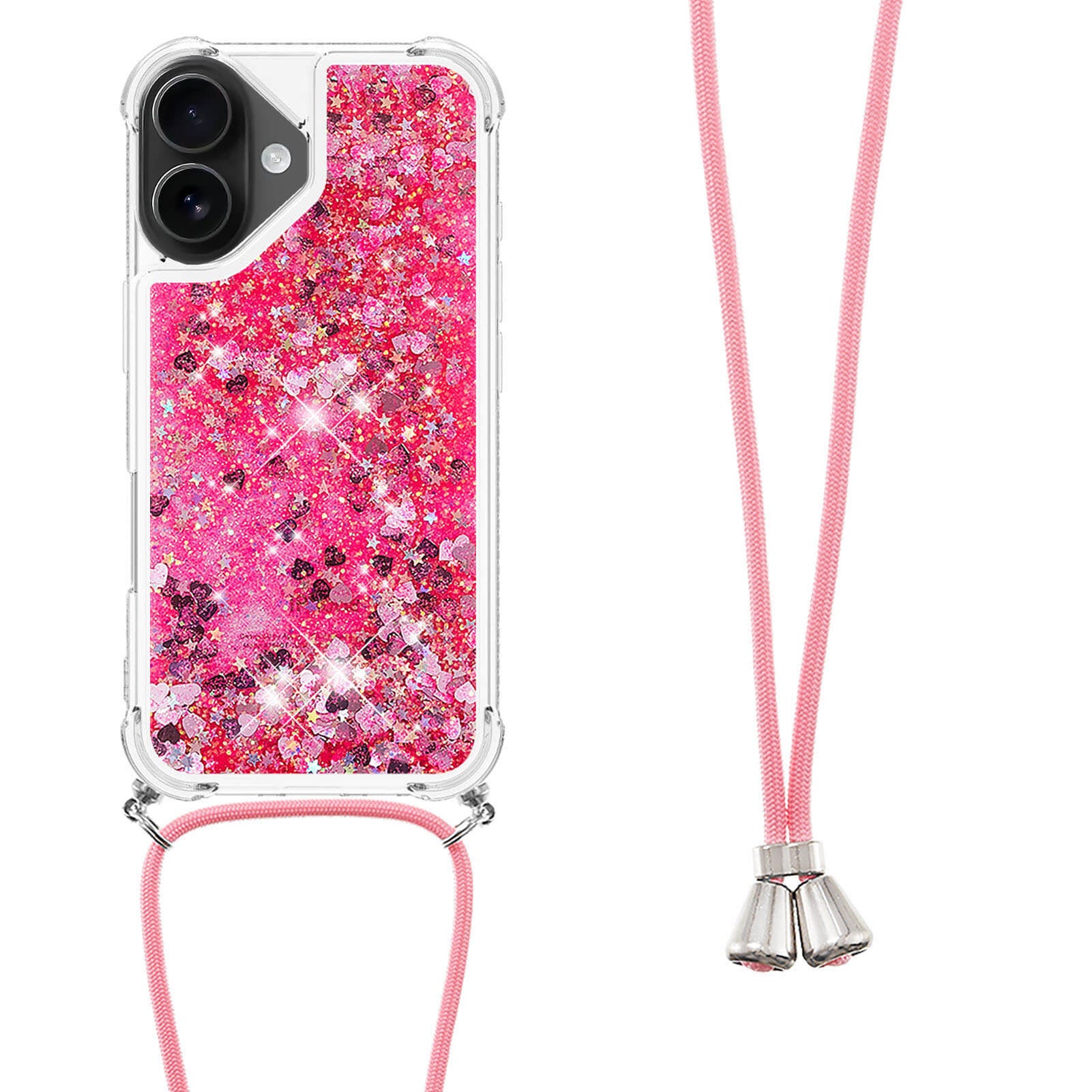 iPhone 17 - Glitzer Hülle mit Kordel