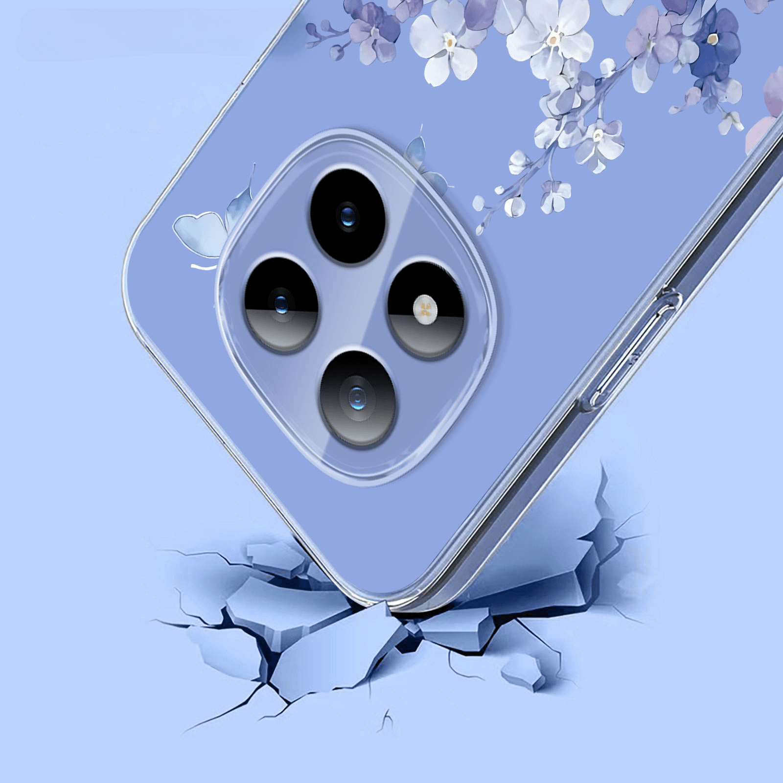 Xiaomi Redmi Note 15 Pro+ / Poco M8 Pro - Custodia in gomma siliconica fiori