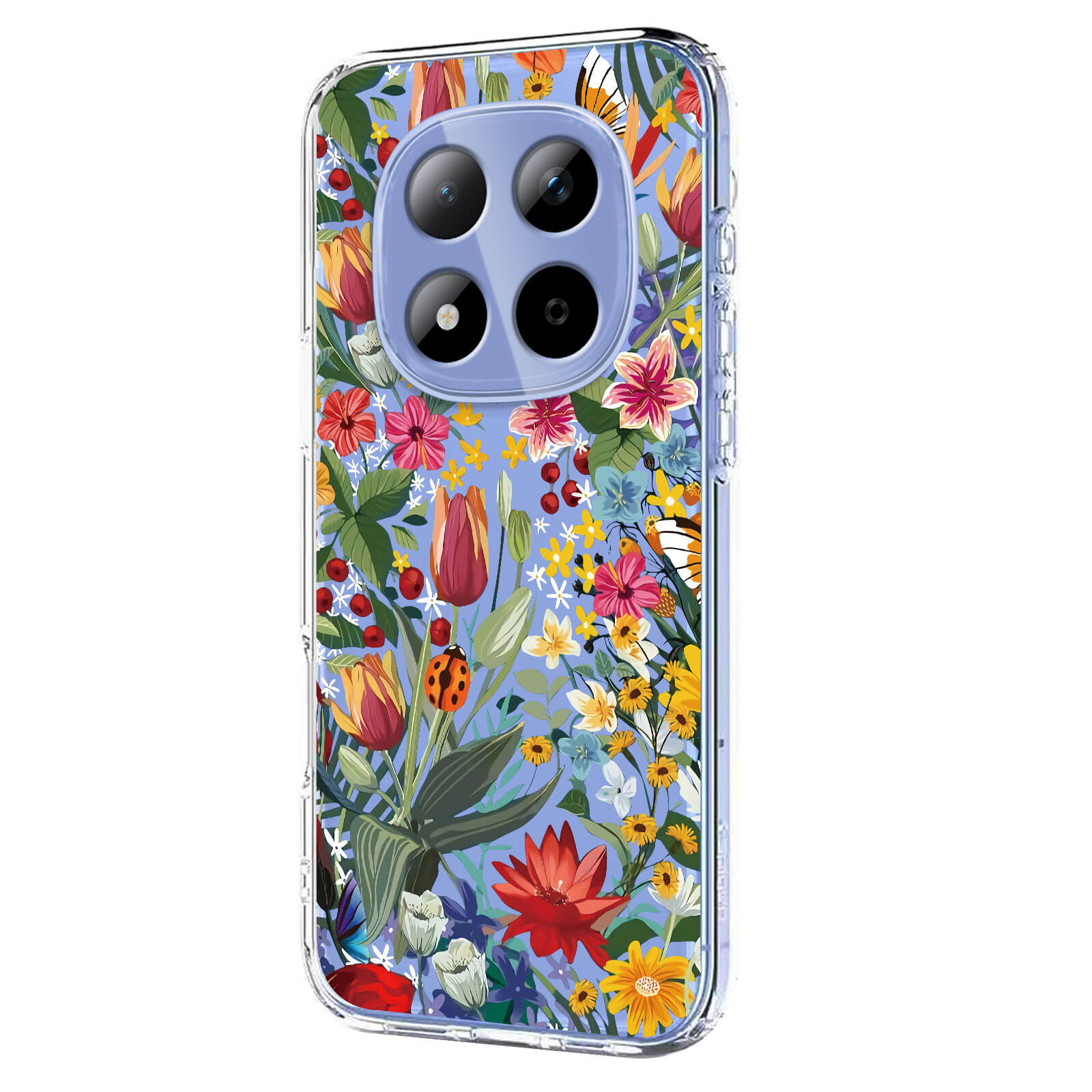 Xiaomi Redmi Note 15 Pro 5G - Custodia in gomma siliconica fiori