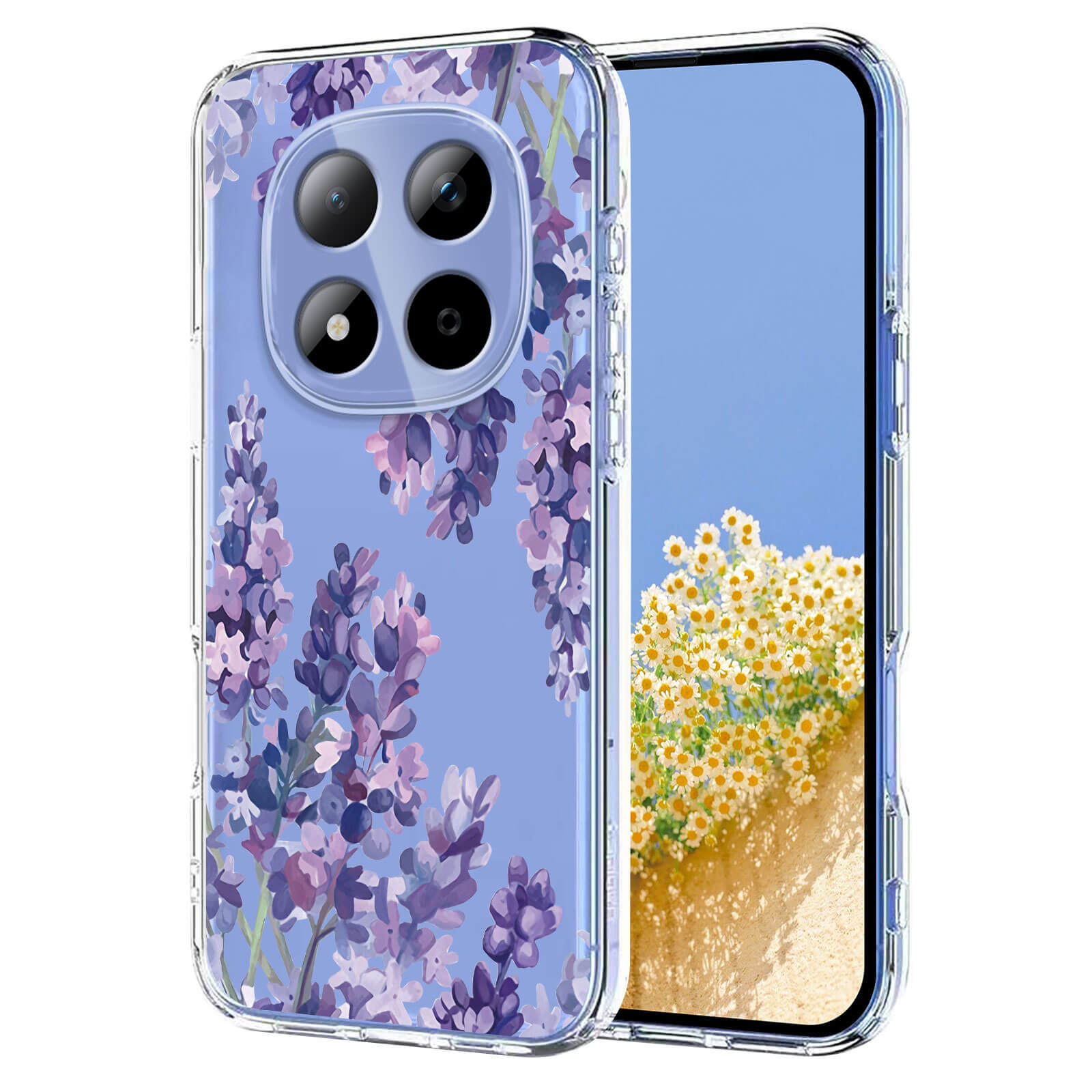 Xiaomi Redmi Note 15 Pro 5G - Custodia in gomma siliconica fiori