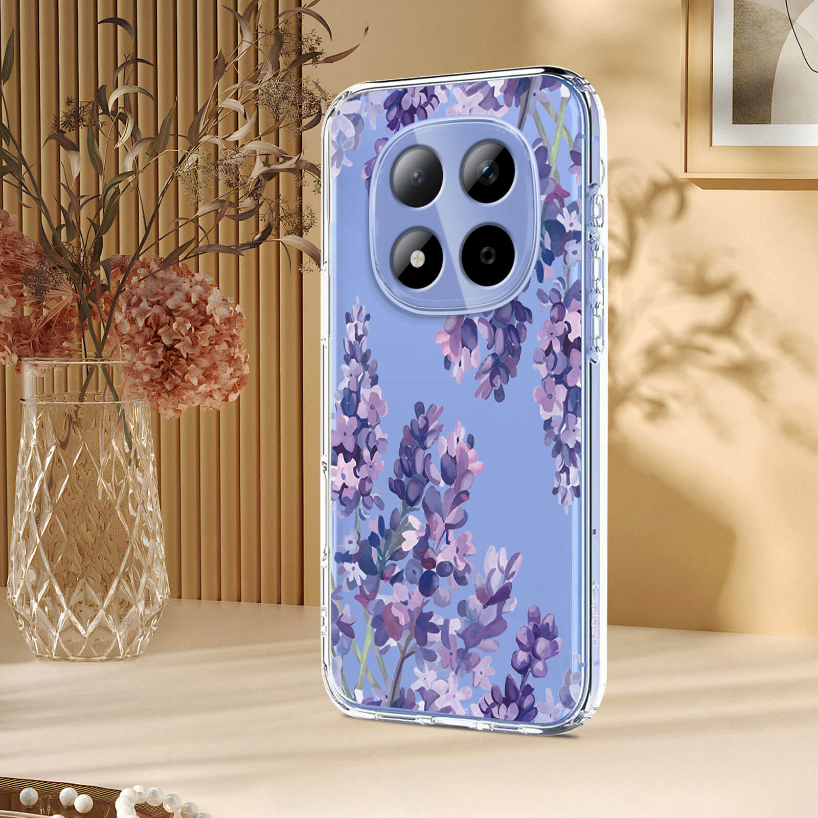 Xiaomi Redmi Note 15 Pro 5G - Custodia in gomma siliconica fiori