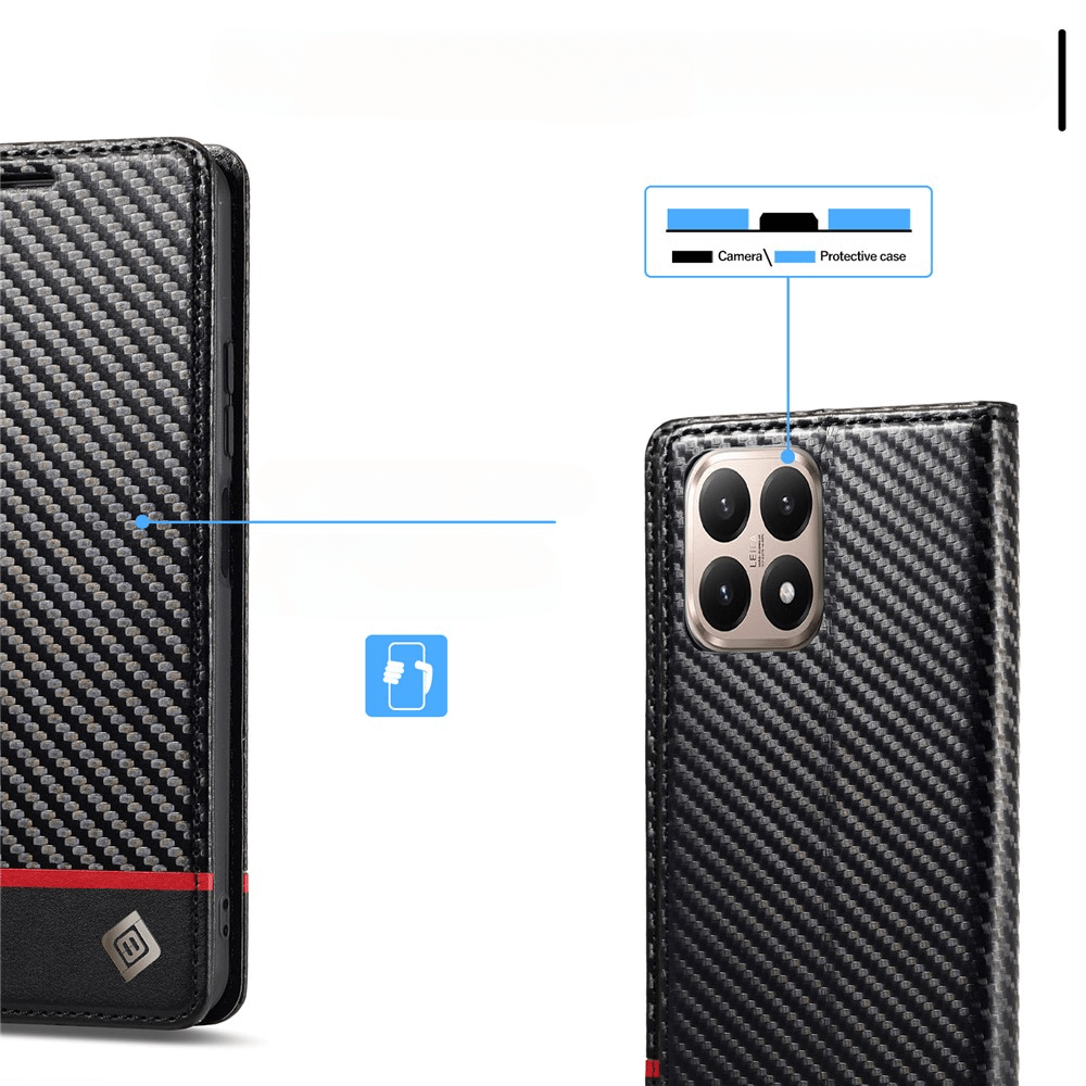 Xiaomi 15T - LC.IMEEKE Hülle Carbon Fiber
