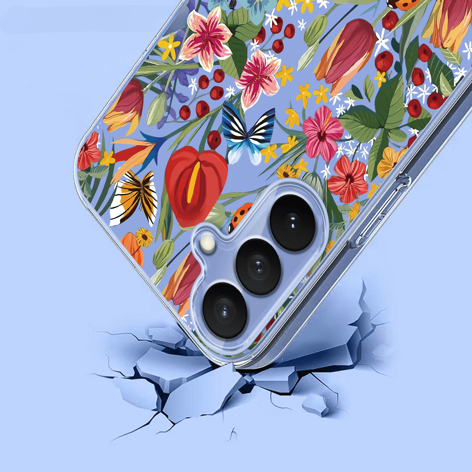 Galaxy S26 - Coque en caoutchouc silicone fleures