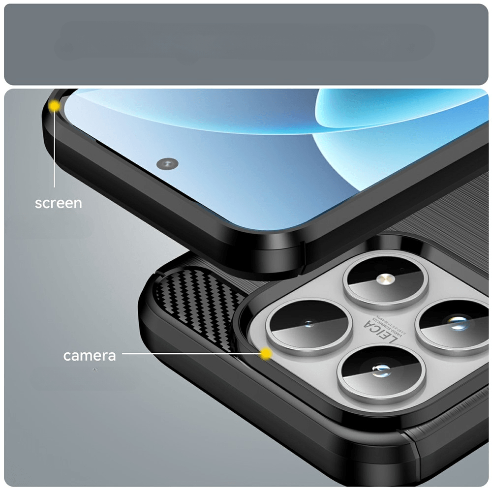 Xiaomi 17 - Cover in look metallo carbonio