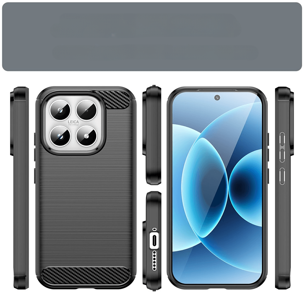 Xiaomi 17 - Cover in look metallo carbonio