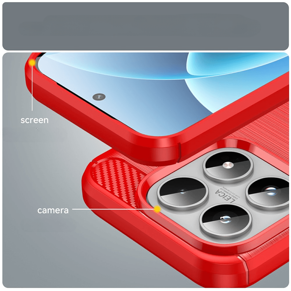 Xiaomi 17 - Cover in look metallo carbonio