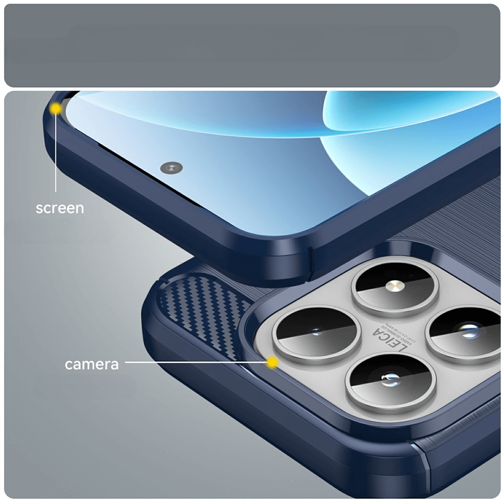 Xiaomi 17 - Cover in look metallo carbonio