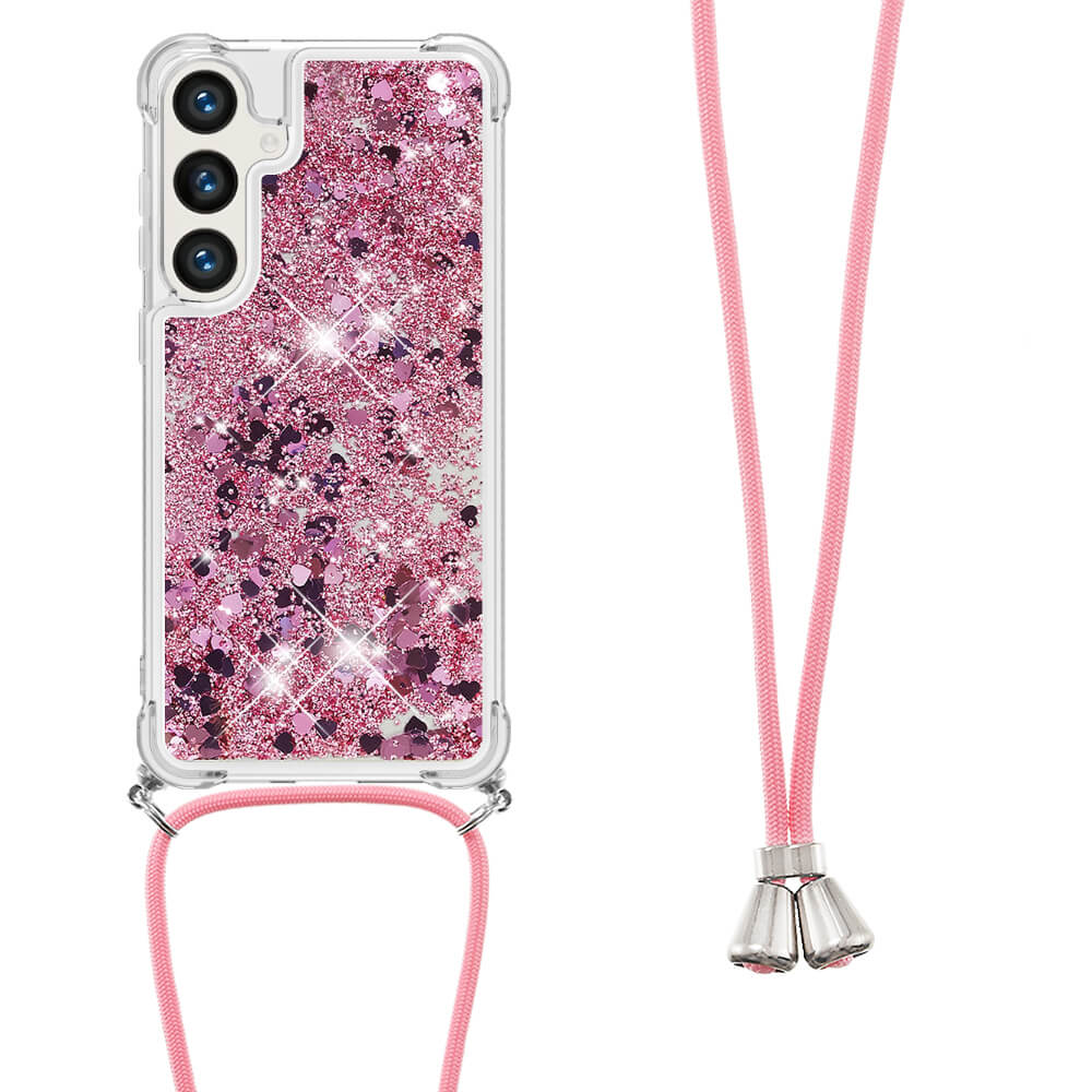 Galaxy S26 - Custodia glitterata con cordino 
