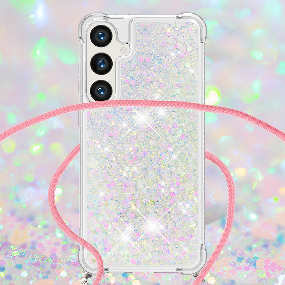 Galaxy S26 - Custodia glitterata con cordino 