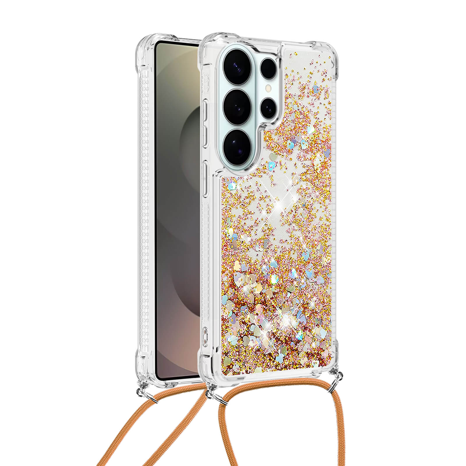 Galaxy S26 Ultra - Custodia glitterata con cordino 