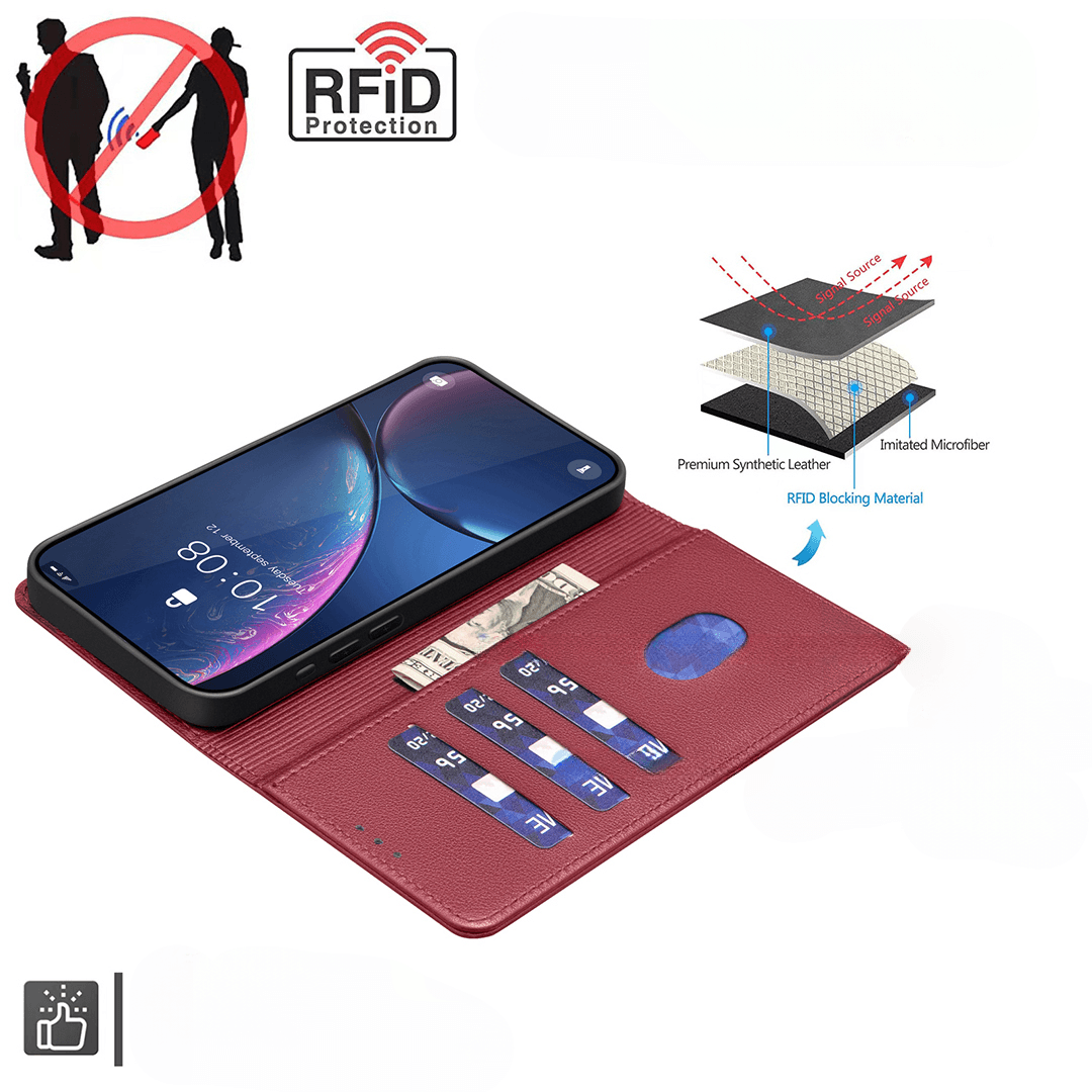Xiaomi Redmi Note 15 Pro+ / Poco M8 Pro - Custodia in pelle BINFEN con blocco RFID