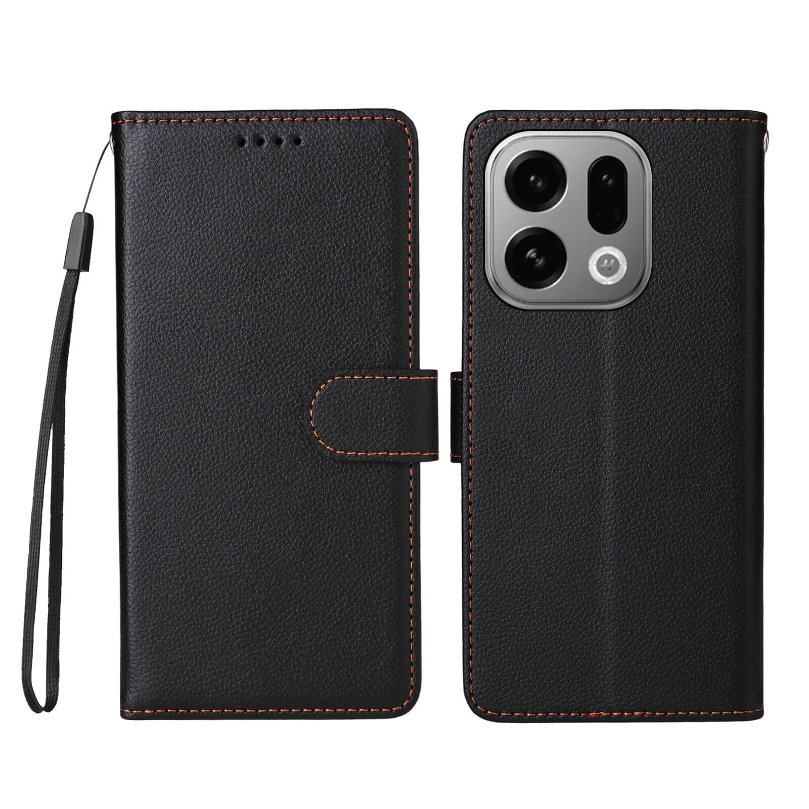 OPPO Find X9 - Leather-look case with textured surface