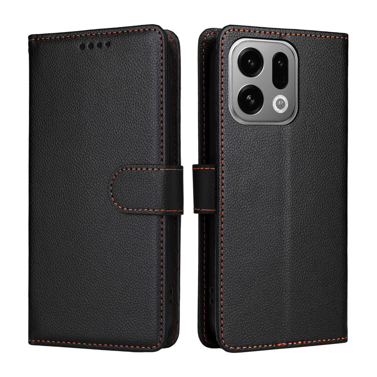 OPPO Find X9 - Leather-look case with textured surface