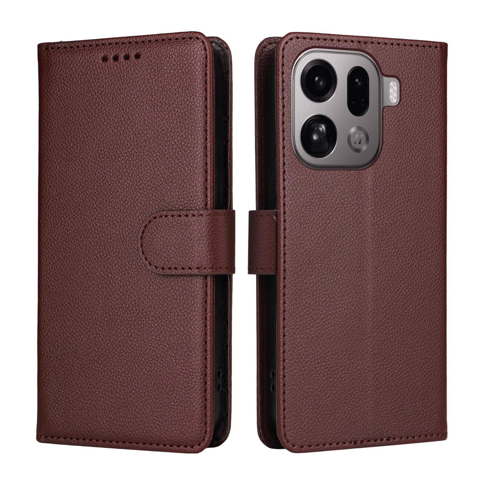 OPPO Find X9 Pro - Leather-look case with textured surface