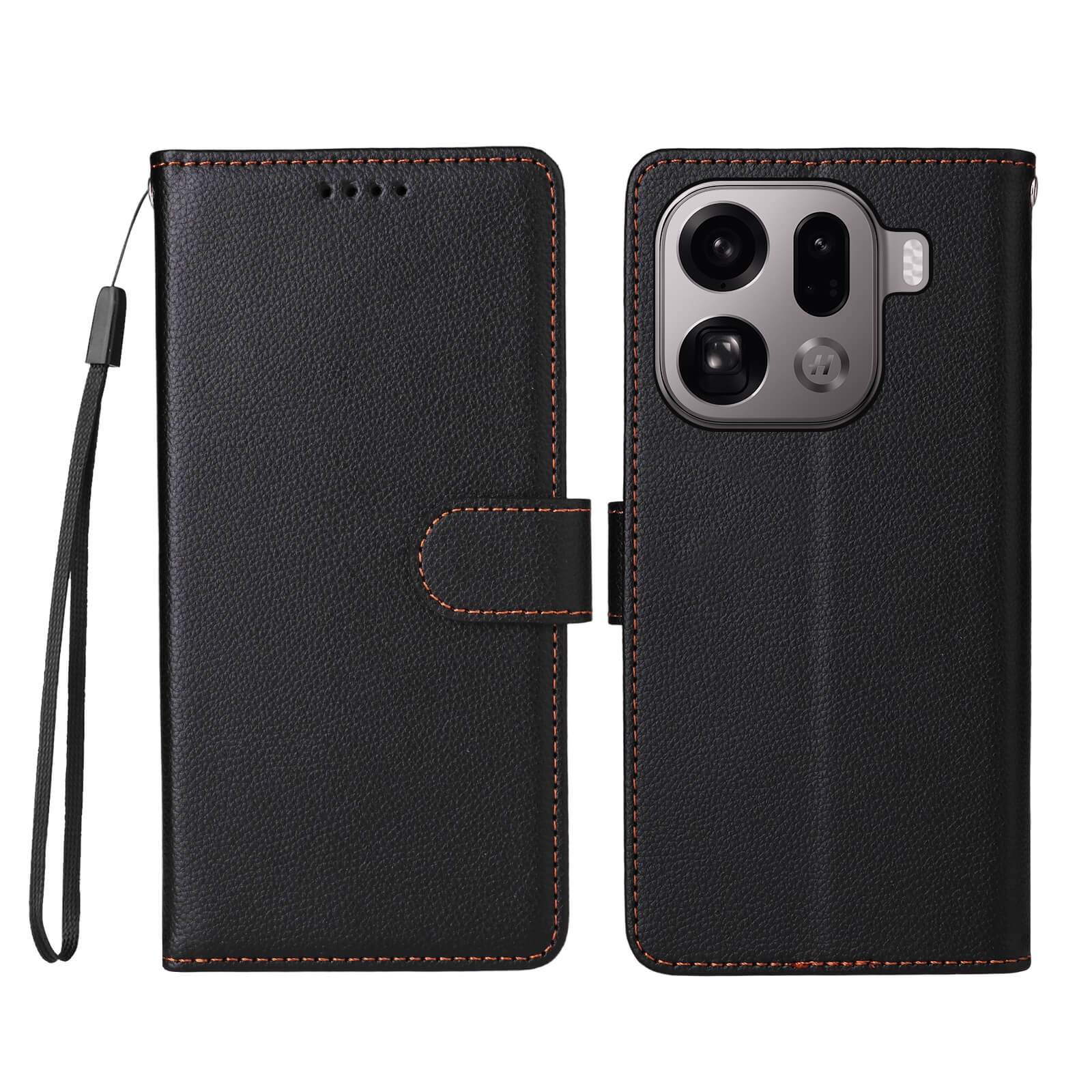 OPPO Find X9 Pro - Leather-look case with textured surface