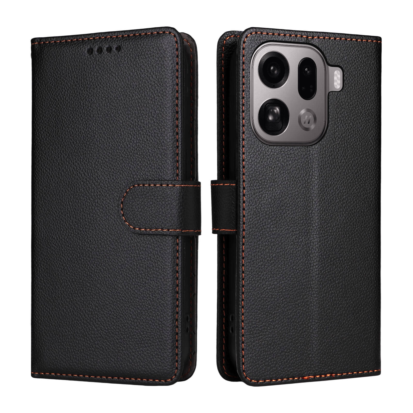 OPPO Find X9 Pro - Leather-look case with textured surface