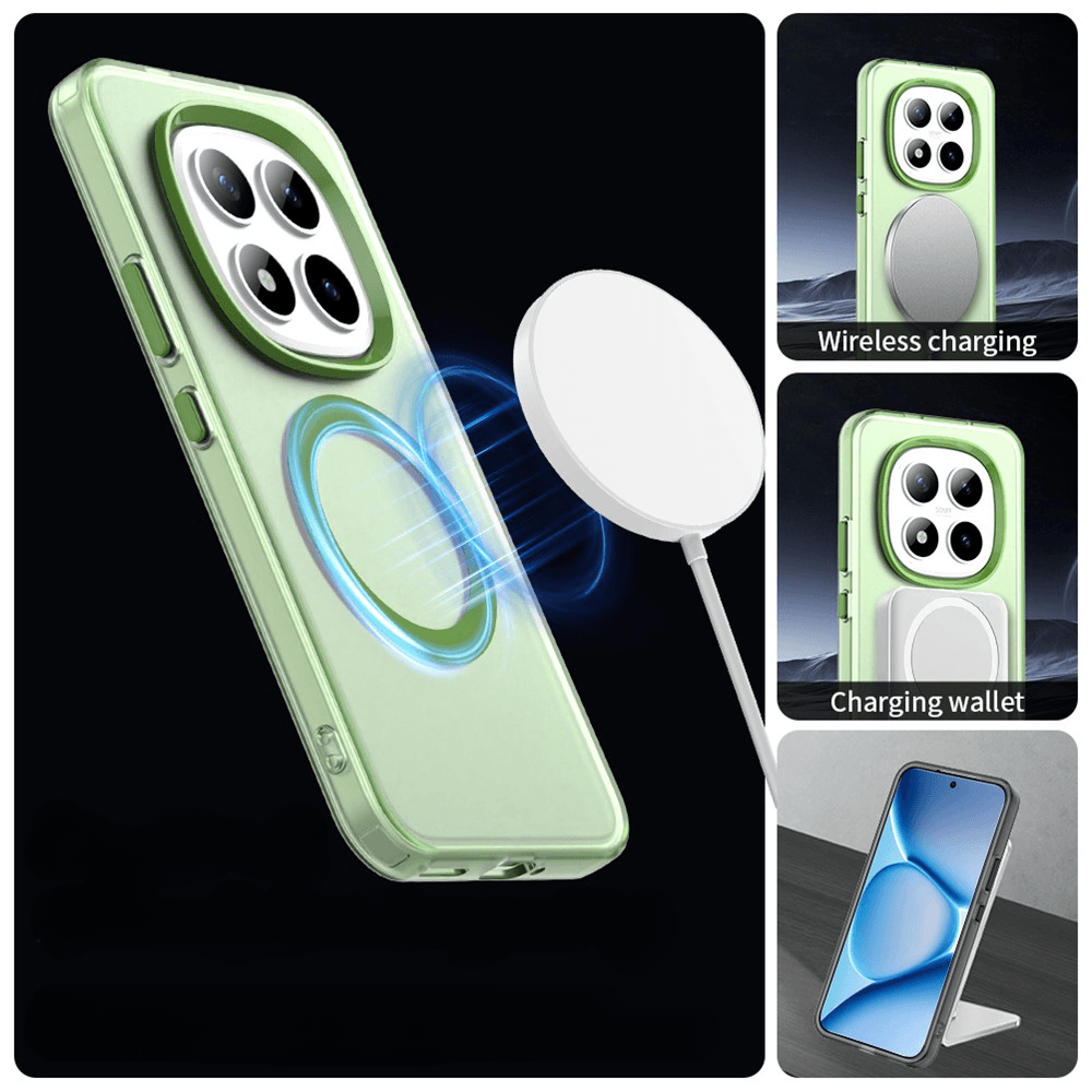 Xiaomi Redmi Note 15 Pro+ / Poco M8 Pro - Acryl-Handyhülle mit Magnet und Farbakzent