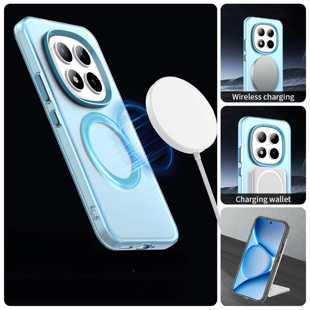 Xiaomi Redmi Note 15 Pro+ / Poco M8 Pro - Acryl-Handyhülle mit Magnet und Farbakzent