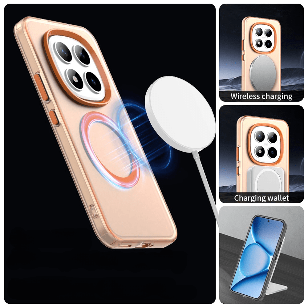 Xiaomi Redmi Note 15 Pro+ / Poco M8 Pro - Acryl-Handyhülle mit Magnet und Farbakzent