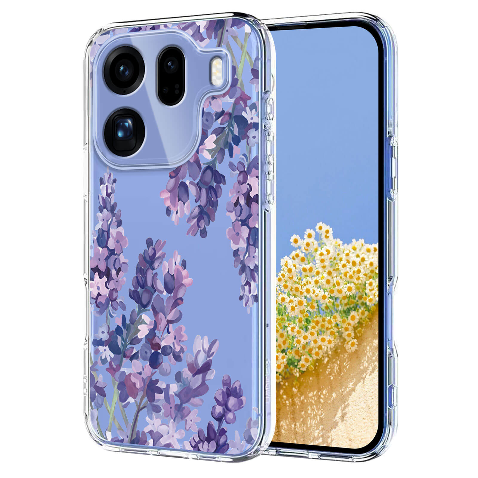 OPPO Find X9 Pro - Silicone Rubber Case Flowers