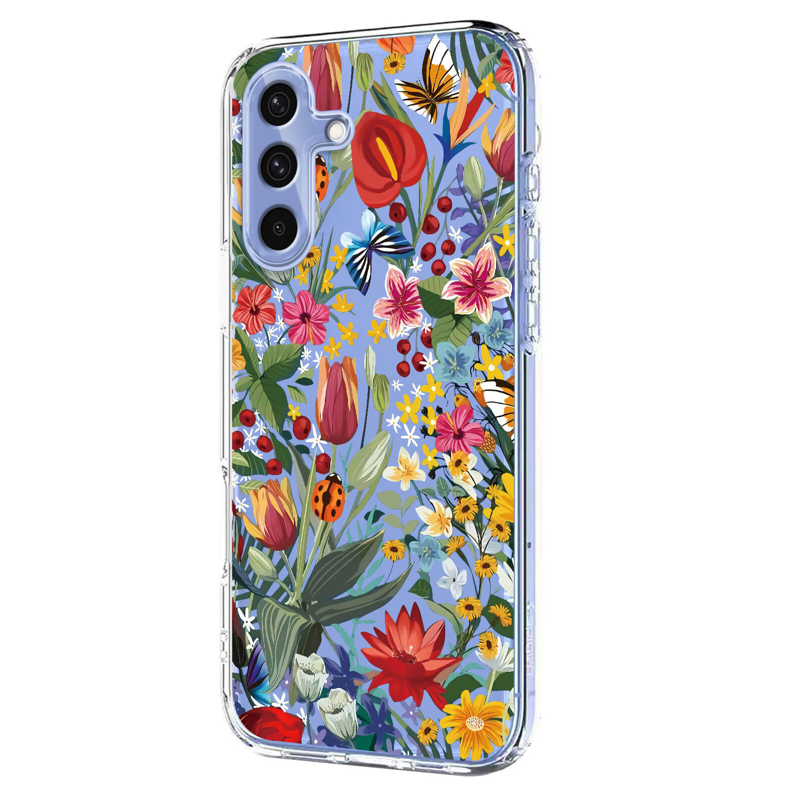 Galaxy A37 - Silikon Gummi Hülle Blumen