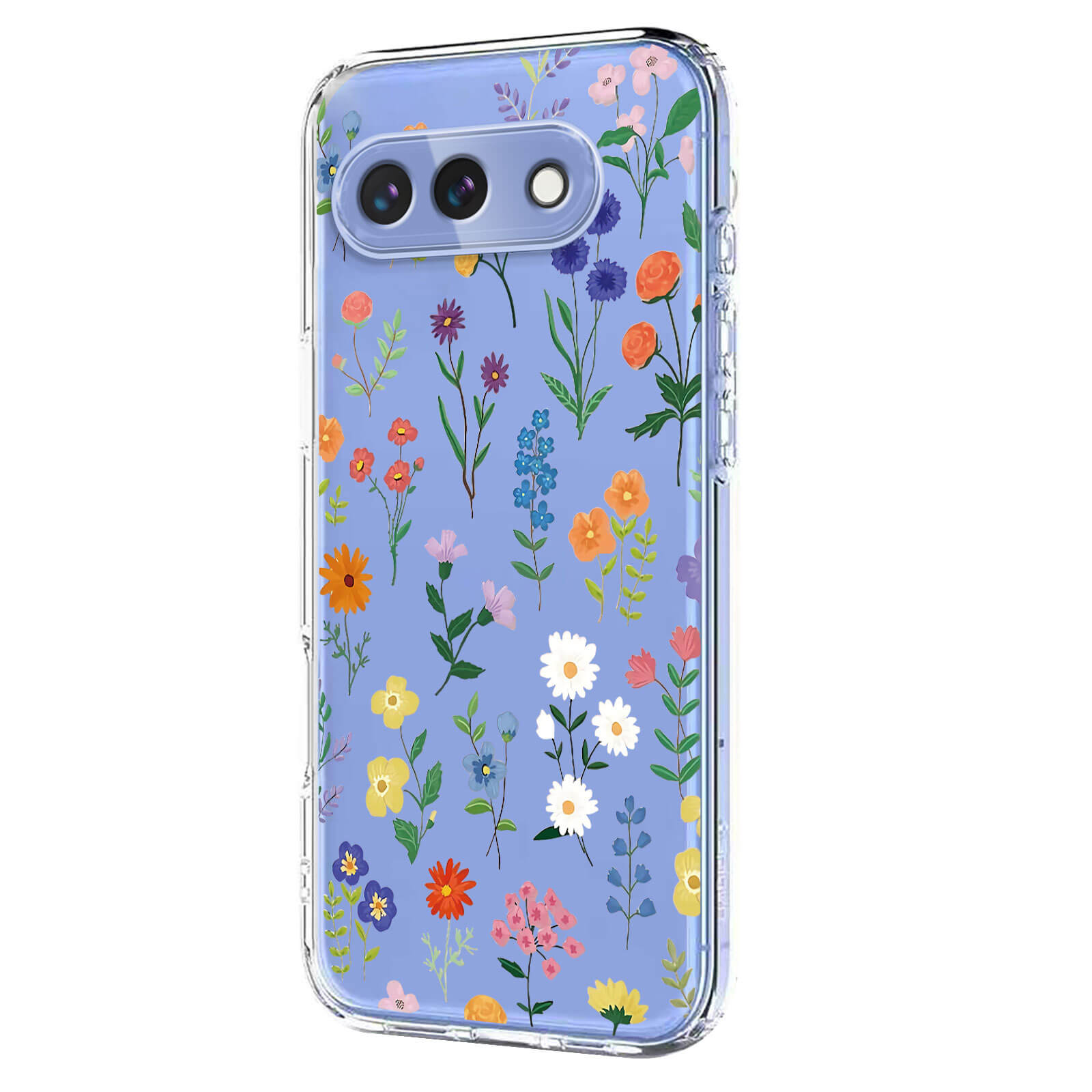 Google Pixel 10a - Silikon Gummi Hülle Blumen