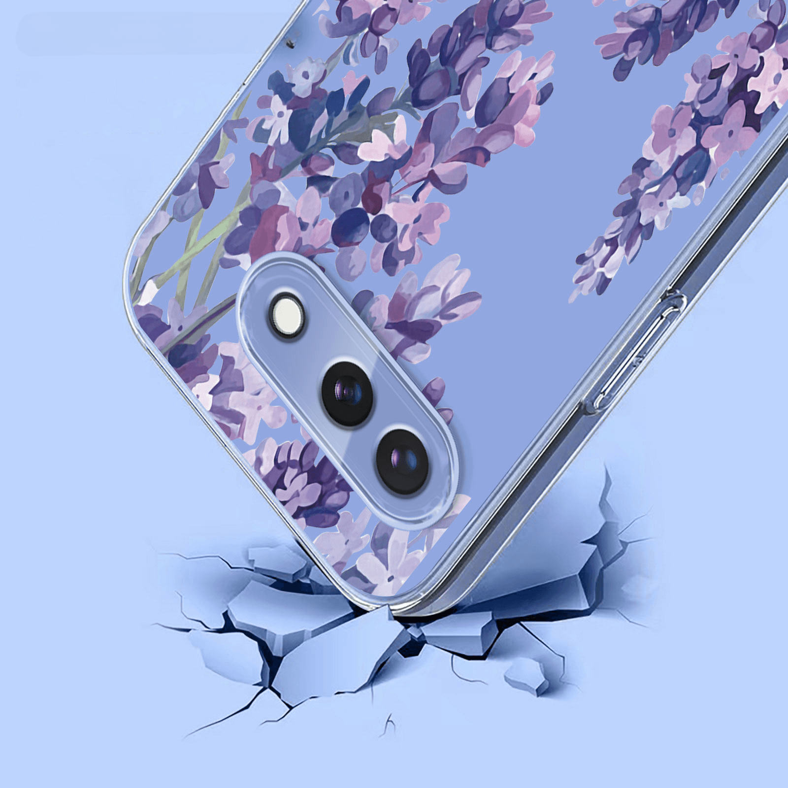 Google Pixel 10a - Silikon Gummi Hülle Blumen