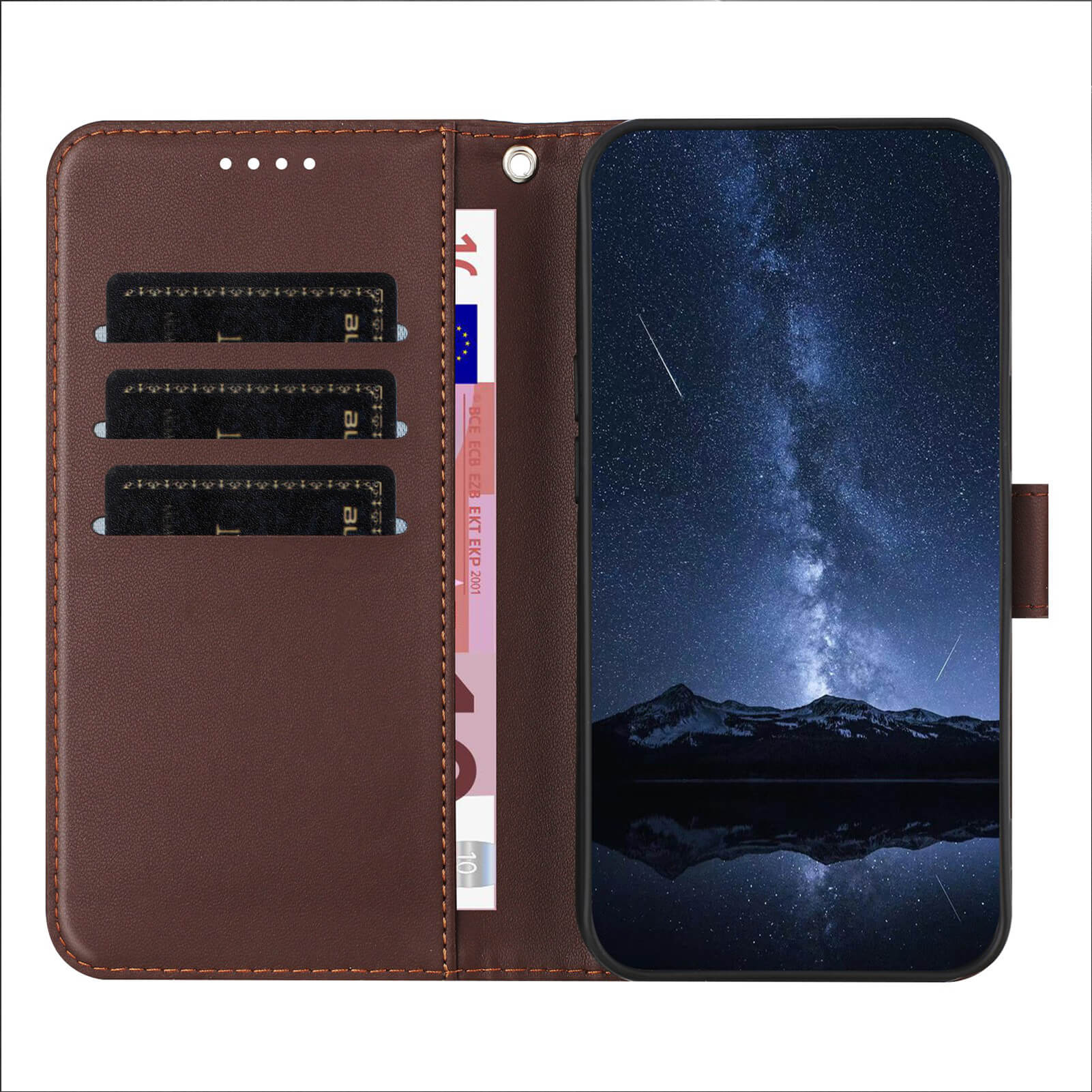 Galaxy A37 - Solide Leder Etui Hülle