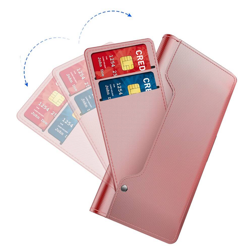 Galaxy A57 - Custodia a libro in pelle PU con specchio, portacarte e supporto integrato
