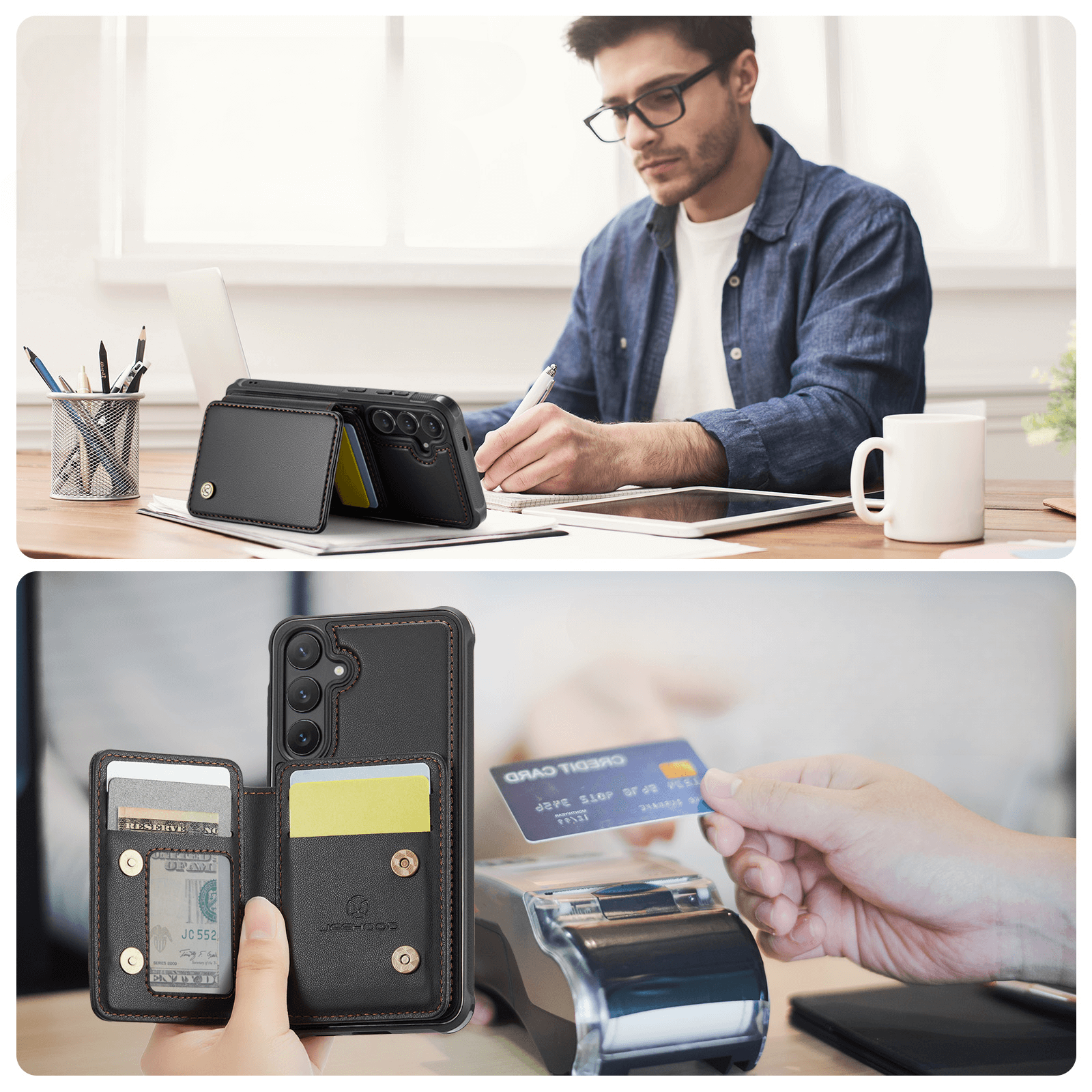 Galaxy S26+ Plus - 2-in-1 Backcover mit Kreditkarten-Etui