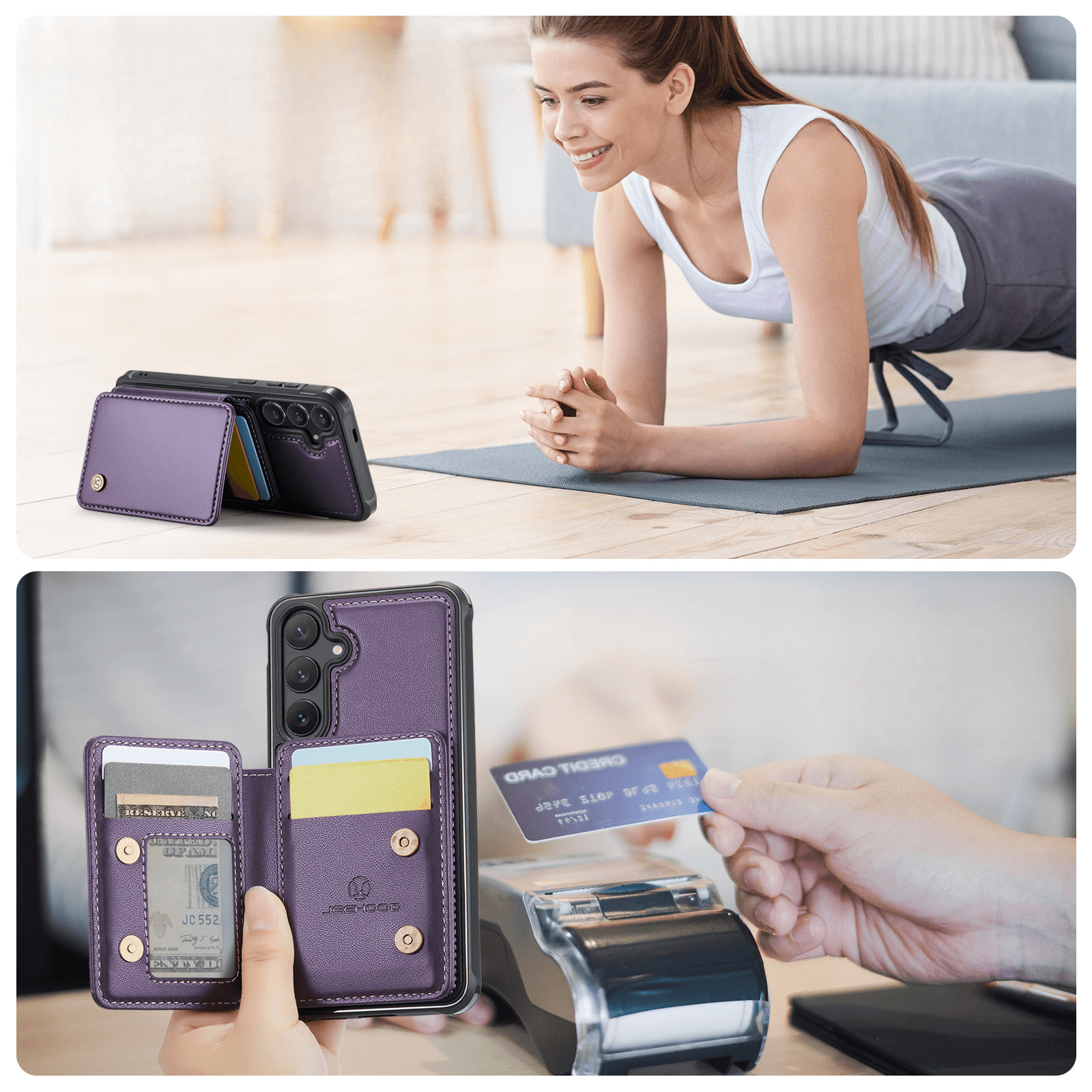 Galaxy S26+ Plus - 2-in-1 Backcover mit Kreditkarten-Etui
