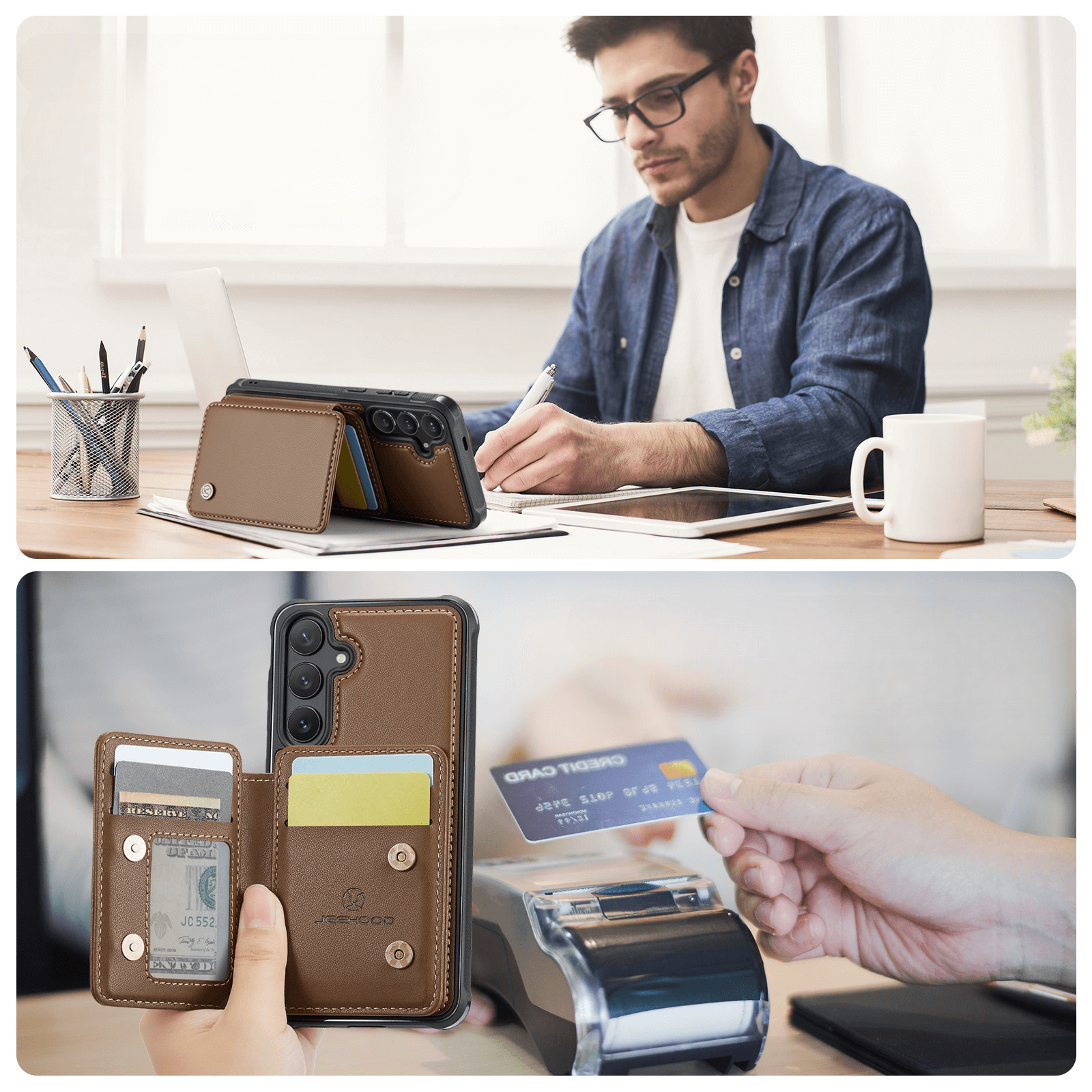 Galaxy S26+ Plus - 2-in-1 Backcover mit Kreditkarten-Etui
