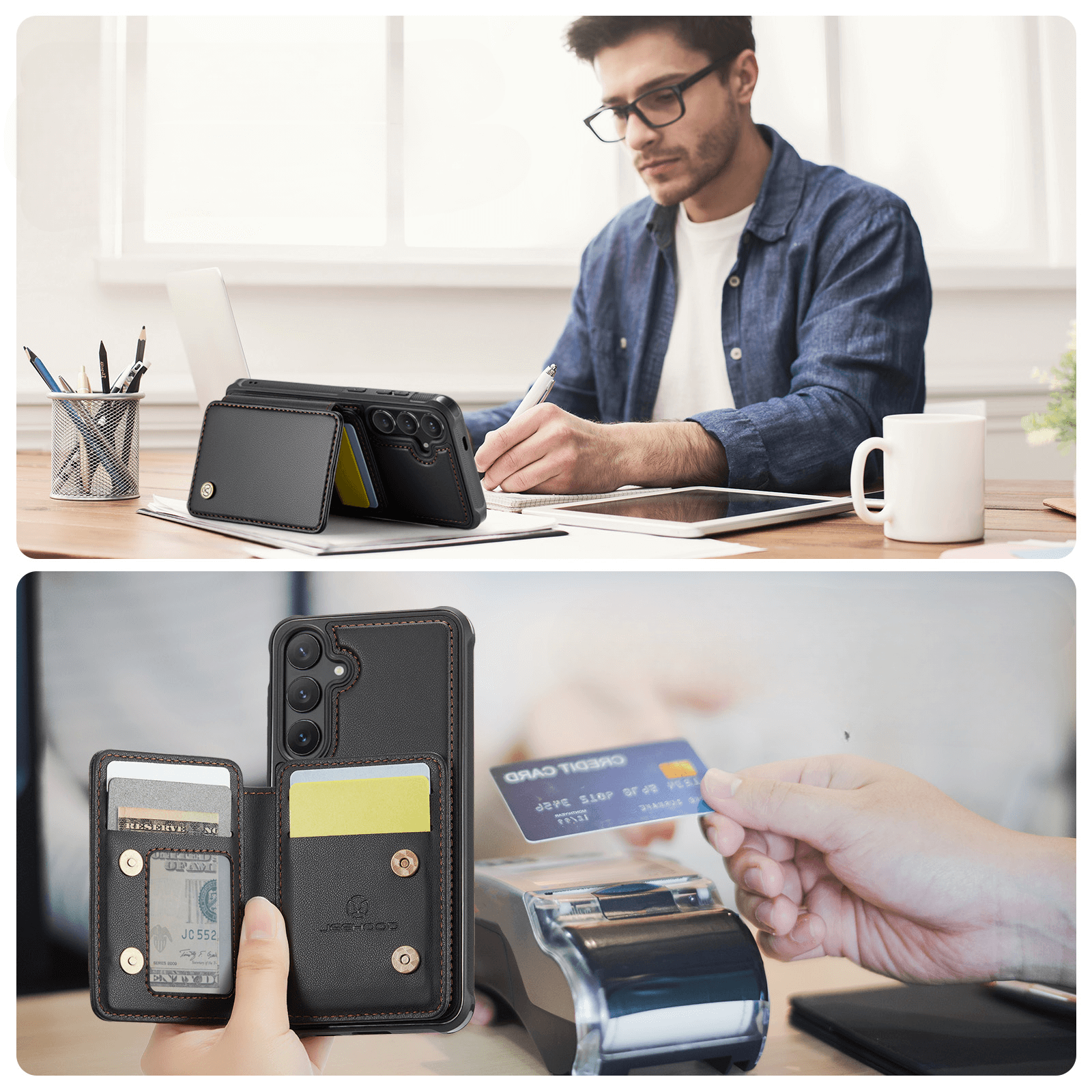 Galaxy S26 - Custodia 2-in-1 con taschetta per carta di credito