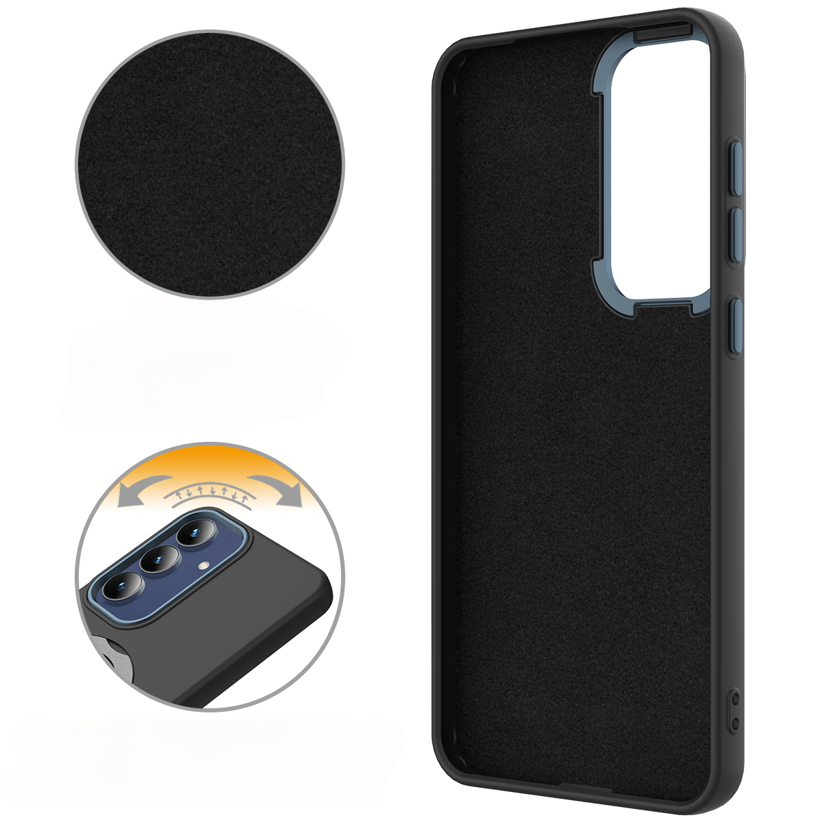 Galaxy A57 - Magnetic Case with Rotating Ring Holder & Kickstand
