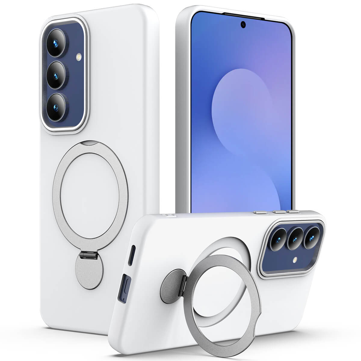 Galaxy A57 - Magnetic Case with Rotating Ring Holder & Kickstand