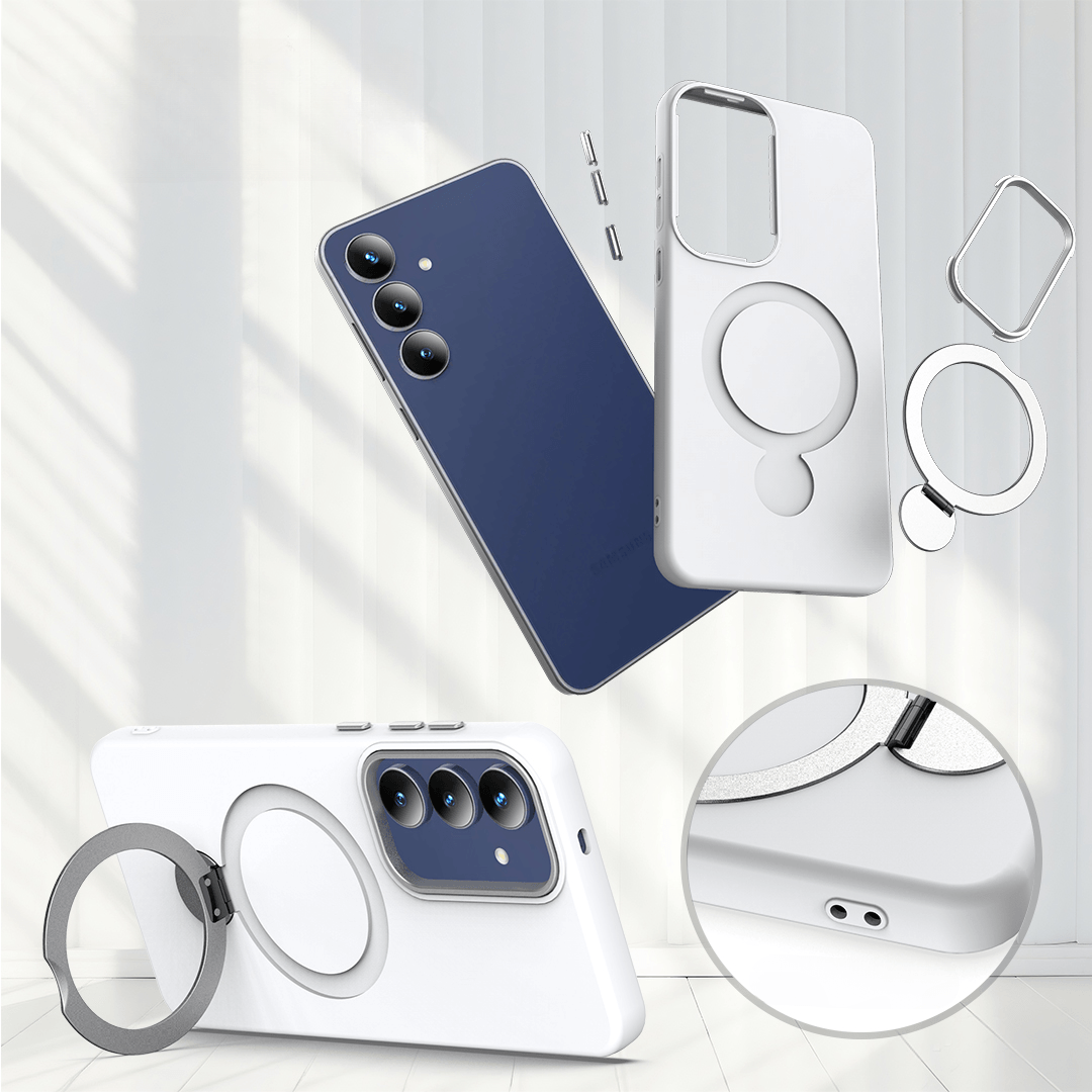 Galaxy A57 - Magnetic Case with Rotating Ring Holder & Kickstand