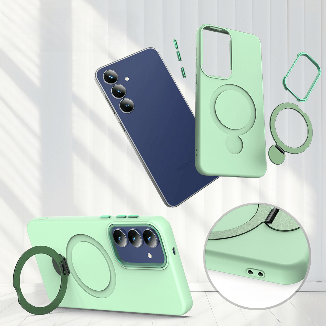 Galaxy A57 - Magnetic Case with Rotating Ring Holder & Kickstand