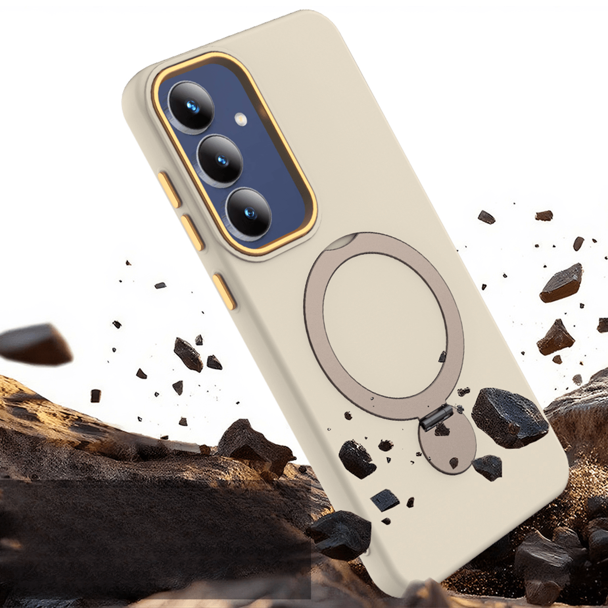 Galaxy A57 - Magnetic Case with Rotating Ring Holder & Kickstand