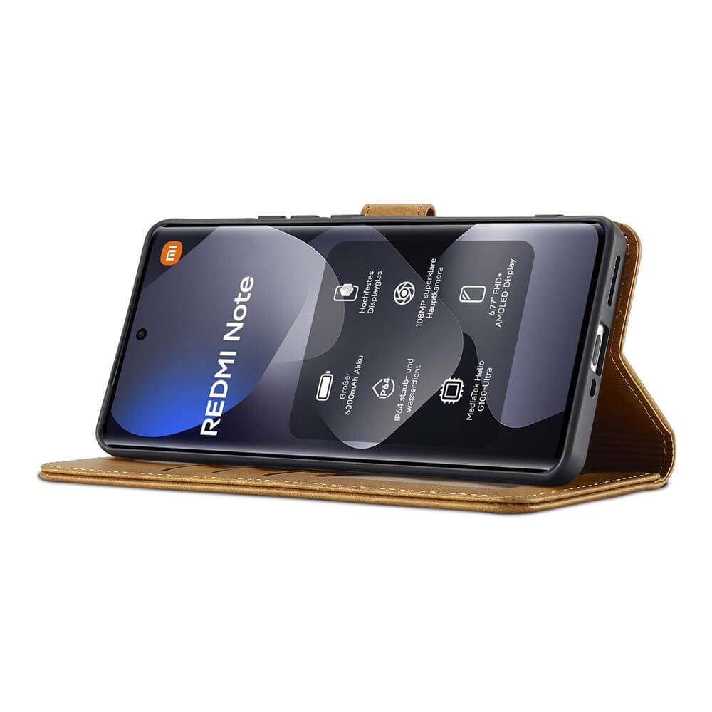 Xiaomi Redmi Note 15 Pro 5G - LC.IMEEKE Coque étui en cuir