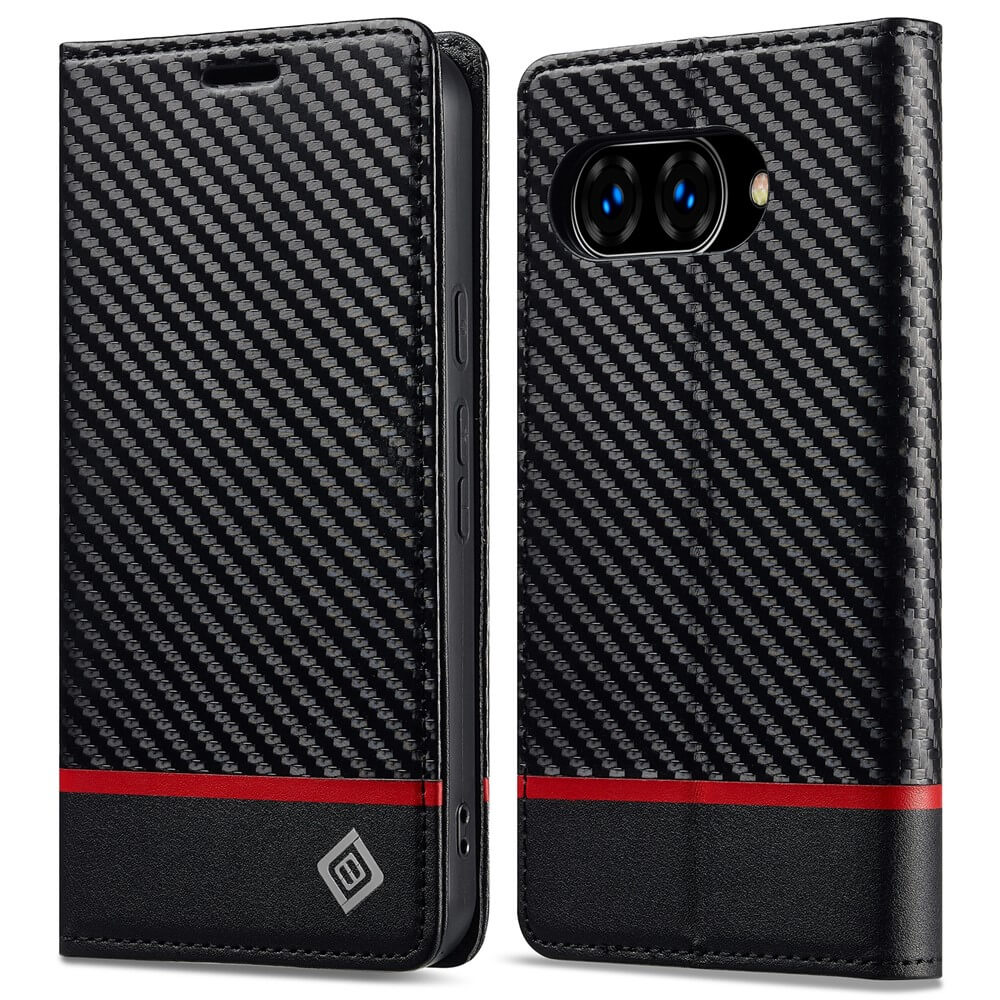 Google Pixel 10a - LC.IMEEKE Coque Carbon Fiber