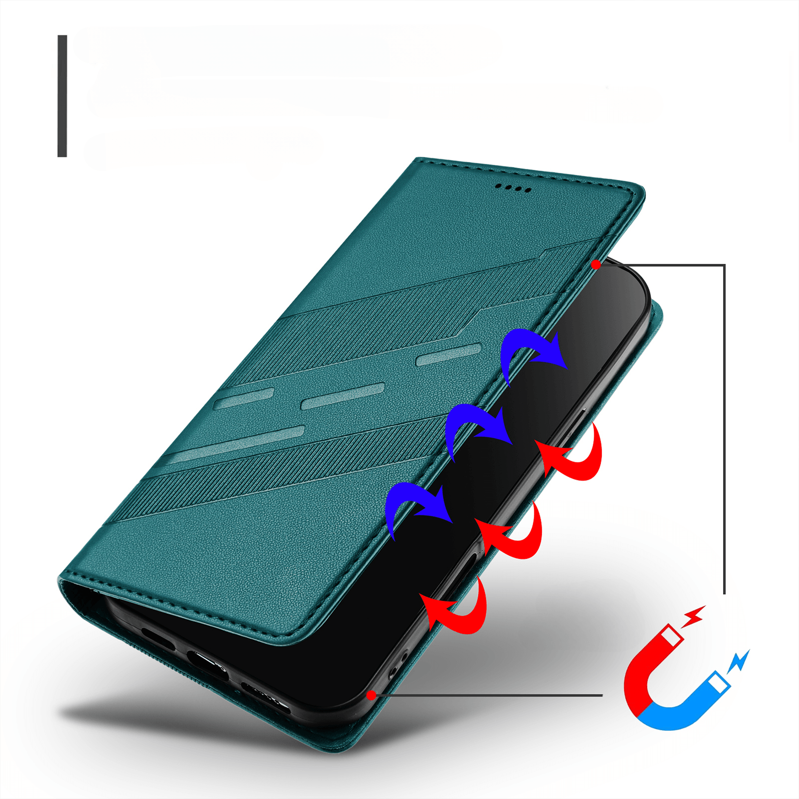 Galaxy A57 - Punk Style Wallet Case mit Standfunktion