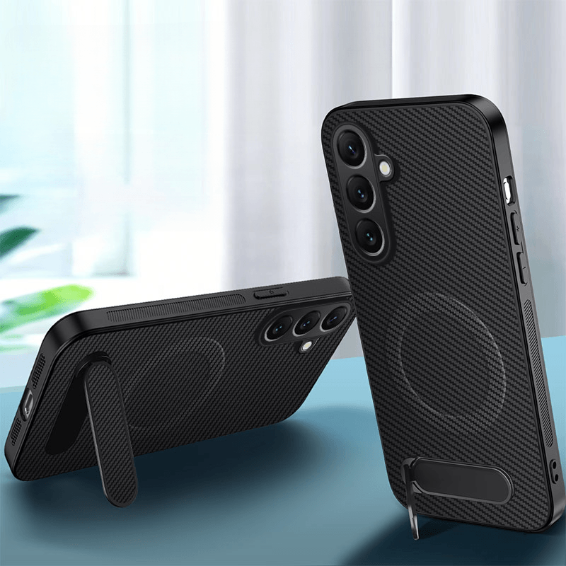 Galaxy A57 - Magnetic Case with Kickstand & 2 Tempered Glass Screen Protectors