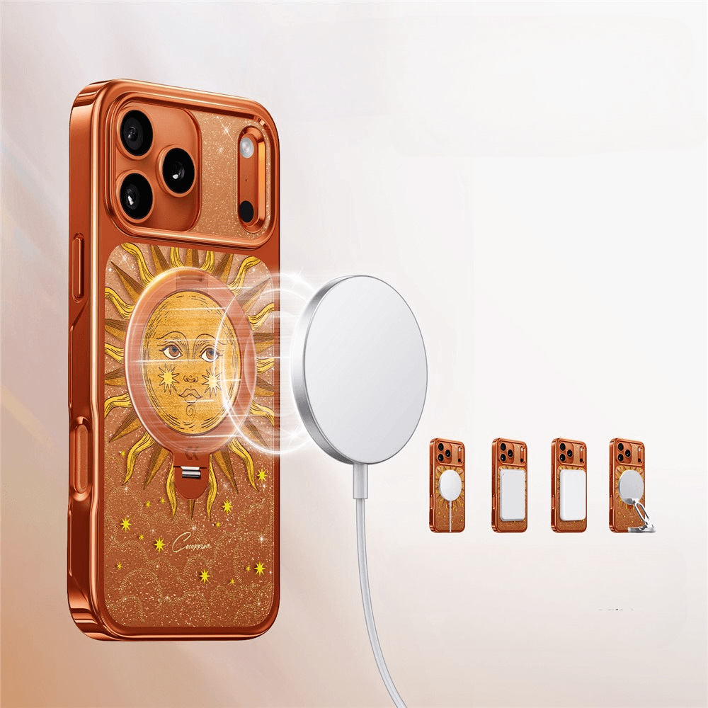 iPhone 18 Pro Max / iPhone 17 Pro Max  - Edizione Limitata Custodia design Sun con supporto 360°