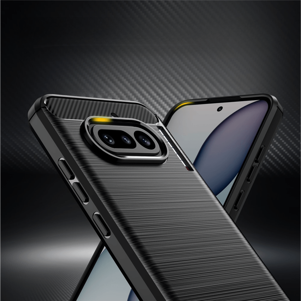Nothing Phone (4a) - Coque look métal carbone
