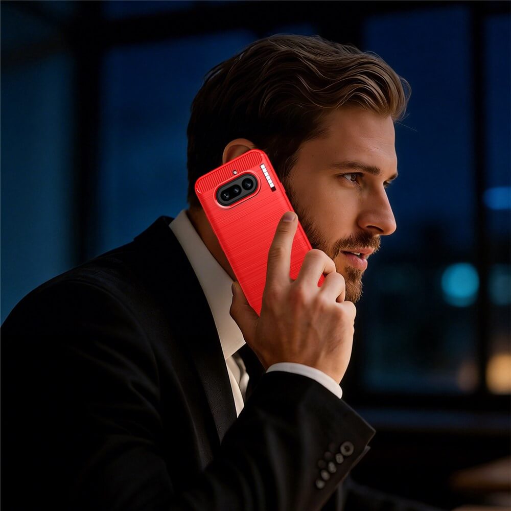 Nothing Phone (4a) - Coque look métal carbone